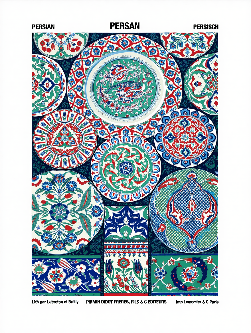 Persan 3 by Auguste Racinet – Vintage French Historical Costume Art Print