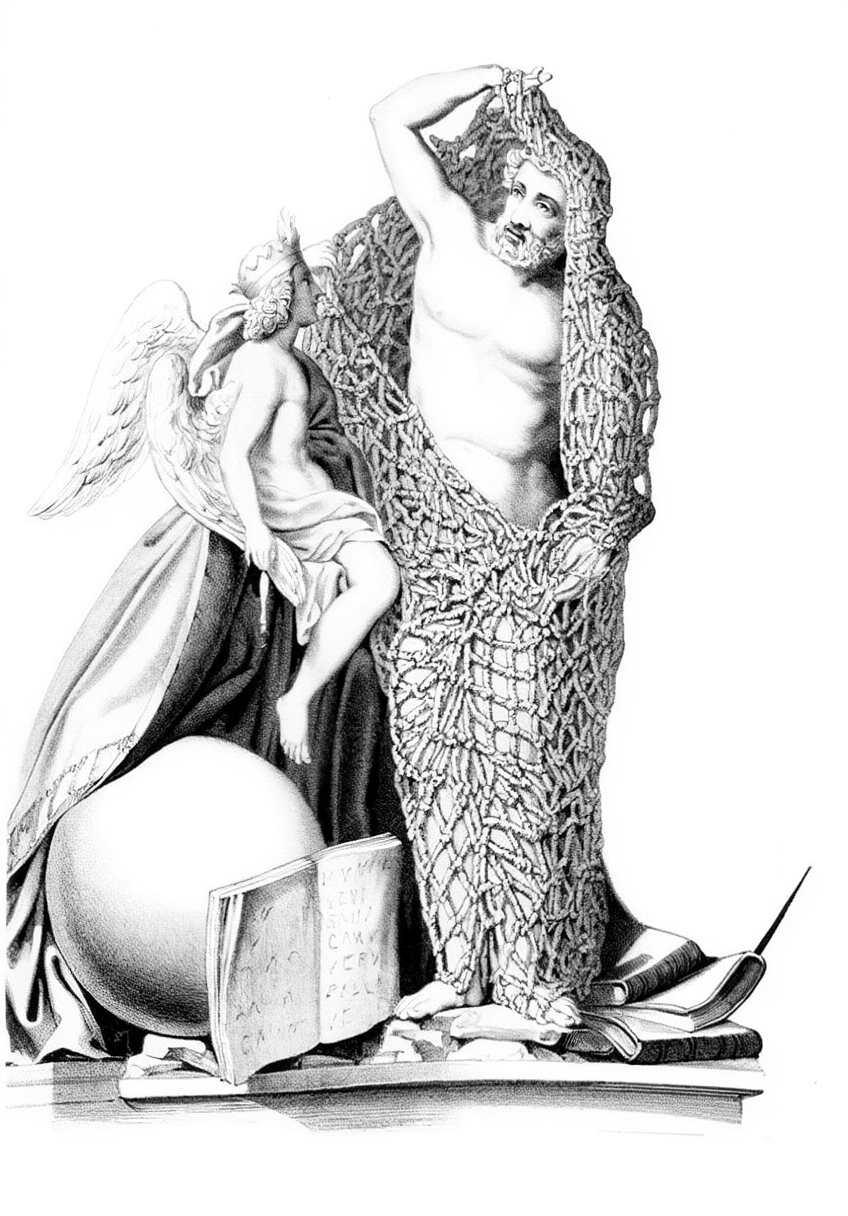 Henry Noel Humphreys - Man escaping from the net of sin, Naples Poster