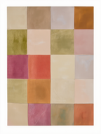 Set of 3 Vivid Geometric Squares – Cozy Minimalist “Cocktails with Friends” Prints - Hakyarts