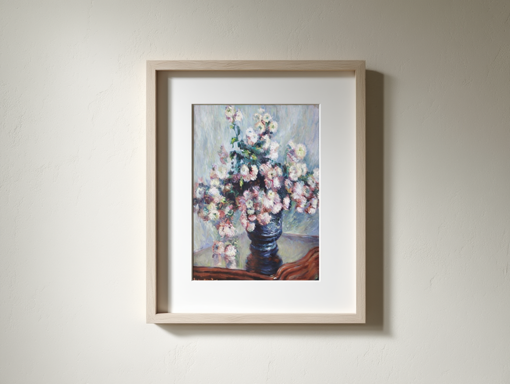 Claude Monet – Chrysanthemums – Iconic Impressionist Art Print