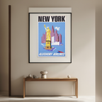 New York Allegheny Airlines – Vintage Aviation Travel Poster Art Print - Hakyarts