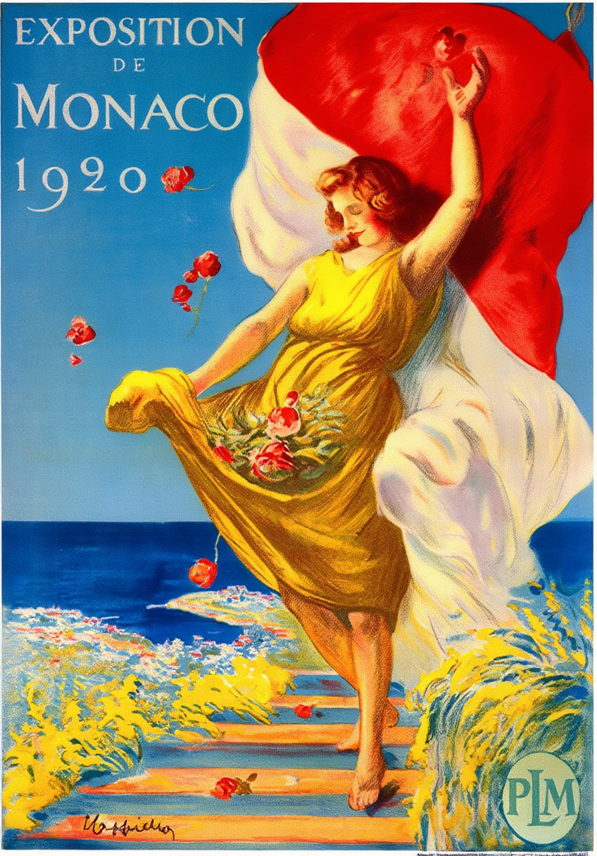 Exposition De Monaco by Leonetto Cappiello – Vintage Advertising Art Print