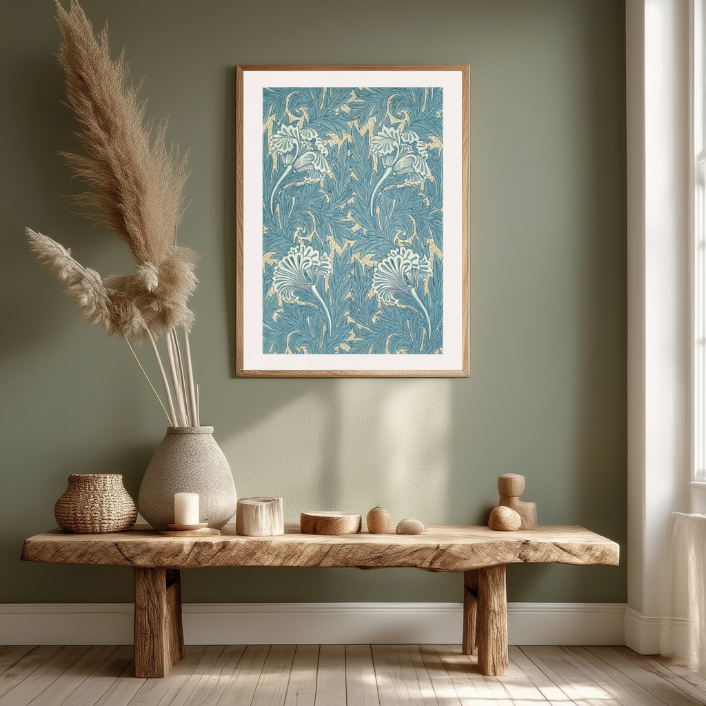 Palm Dreams  Tropical Leaves in Modern Blue Tones