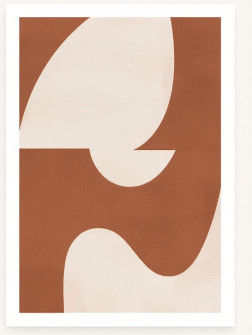 Geometric Abstract in Orange Tones – 5 Modern Wall Art Prints