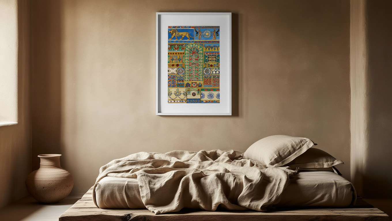 Auguste Racinet – Assyrien Print – XVI Century Vintage Historical Art Poster