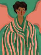 Set of 4 Illustrated Black Women Prints – Contemporary Portrait Wall Art - Hakyarts