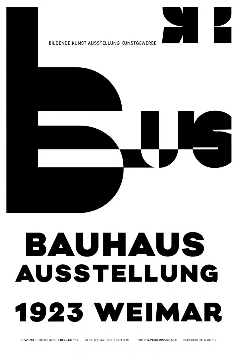 Bauhaus 1923 Exhibition Poster Bundle – Office Set of 3