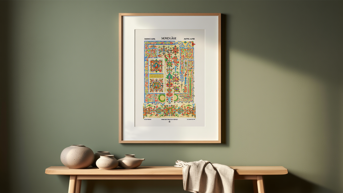 Moyen Age 7 by Auguste Racinet – Vintage French Medieval Costume Art Print