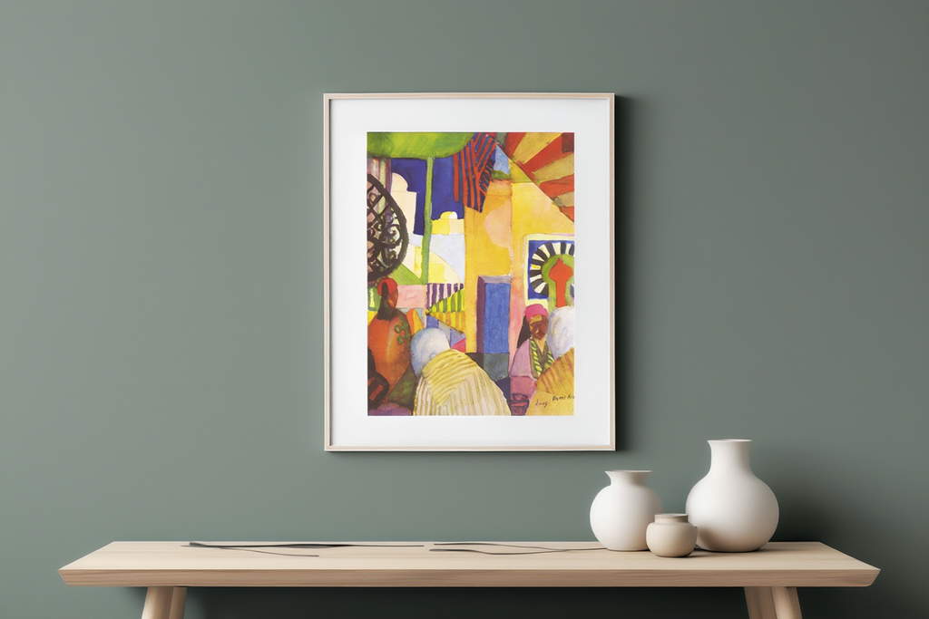 August Macke - In The Bazaar