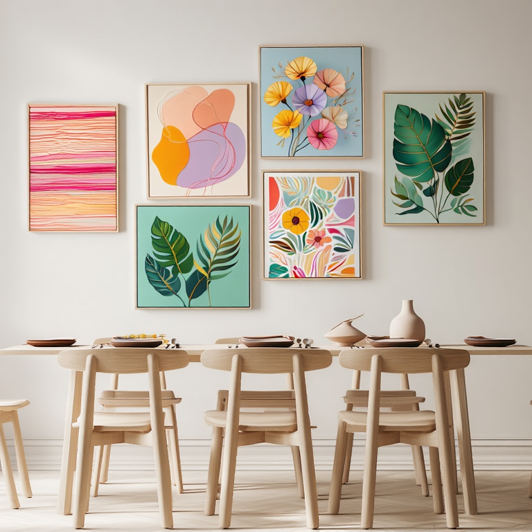Vibrant Abstract Collection – Set of 6 Colorful Art Prints