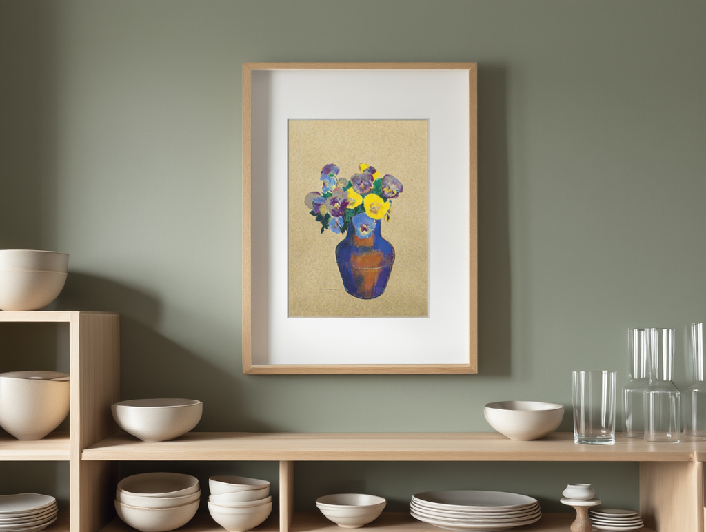 Pensées by Odilon Redon – Symbolist Art Print