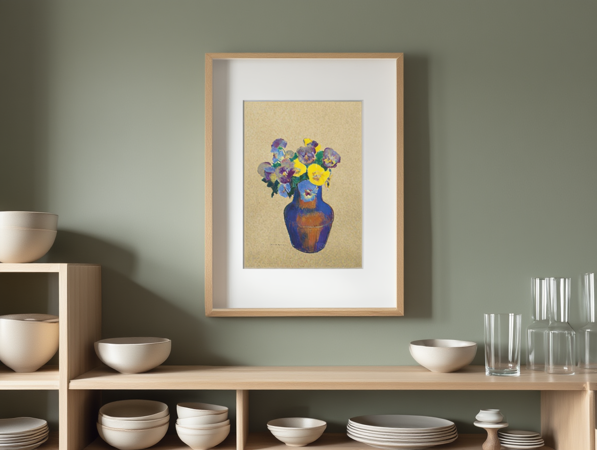 Pensées by Odilon Redon – Symbolist Art Print