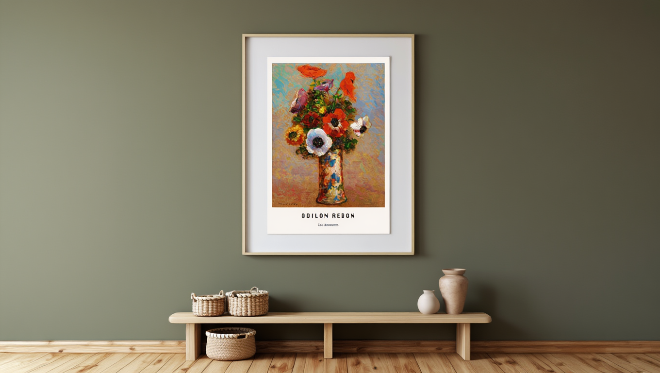 Odilon Redon - Les Anemones Poster
