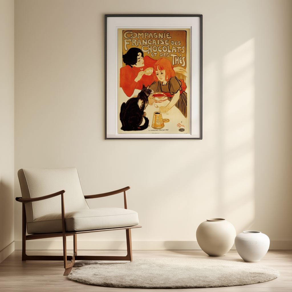 Théophile Alexandre Steinlen – Compagnie Française des Chocolats et des Thés Poster – Vintage French Art Print