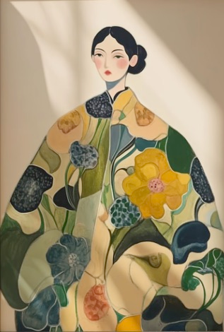 Woman in Drapery | Contemporary Wall Art