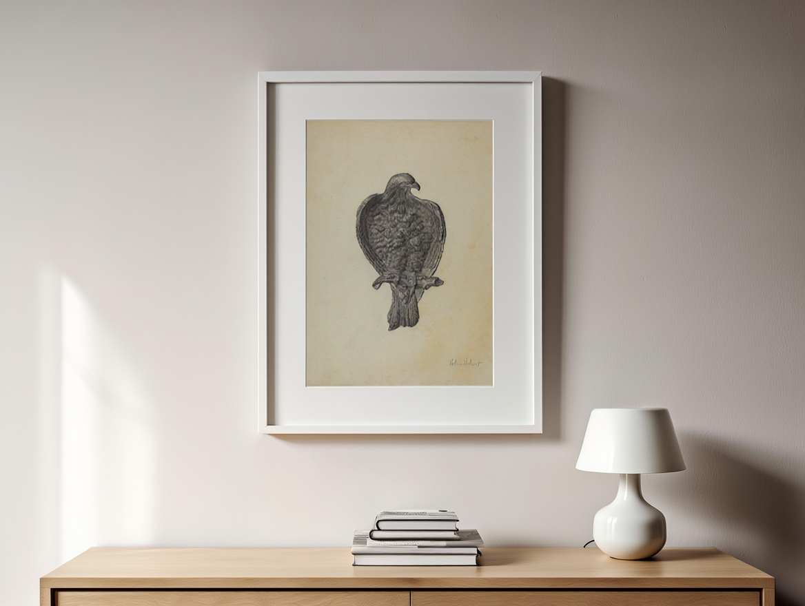 Head in Profile Ink Drawing – Minimalist Vintage Portrait Print | Elegant Line Art Wall Decor