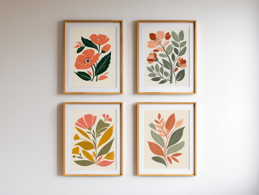 Earthy Boho Botanical –  4 Prints