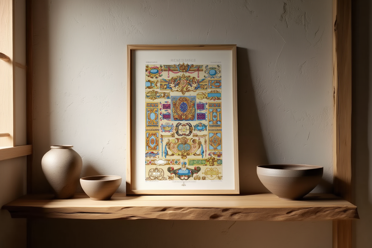 Auguste Racinet – Renaissance 15 Print – Vintage Historical Art Poster