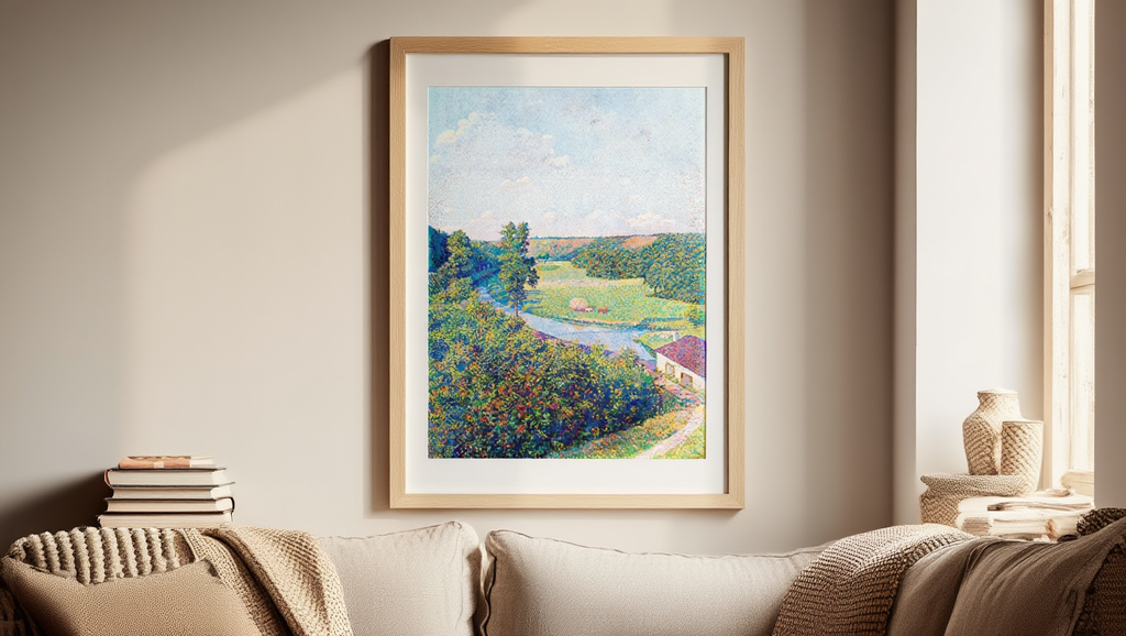 La Vallée De La Sambre – Théo van Rysselberghe (1890) | Neo-Impressionist Landscape Art Print