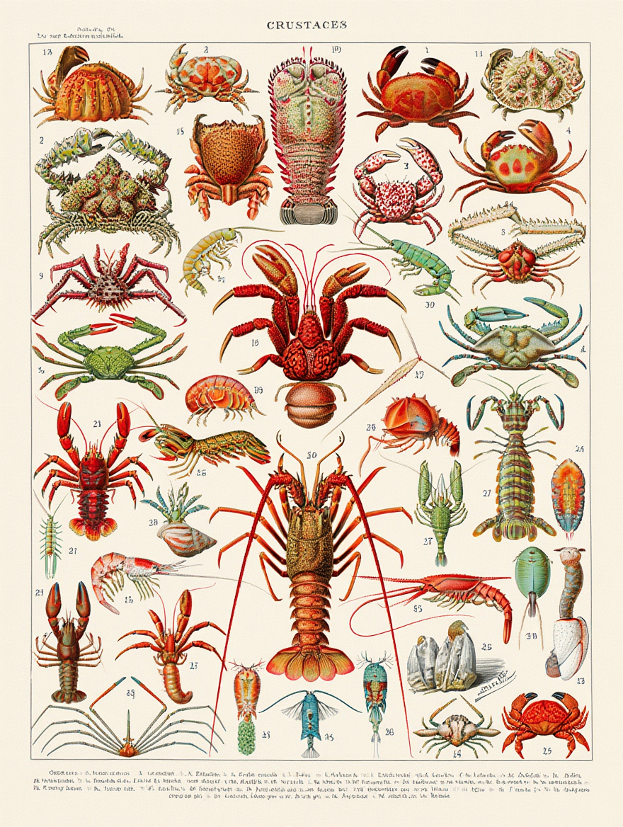 Adolphe Millot - Crustacés Poster