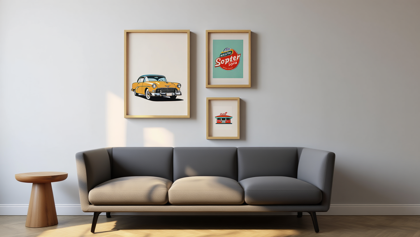 Retro Classics – 3-Piece Wall Art Set
