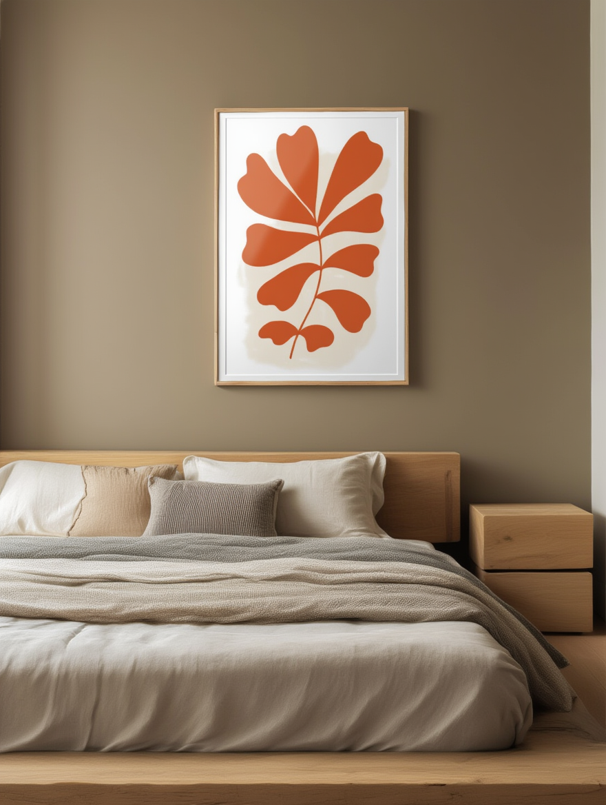 Abstract Orange Flower Poster