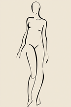 Set of 3 Botanical Female Line Art Prints – Minimalist Modern Wall Art - Hakyarts