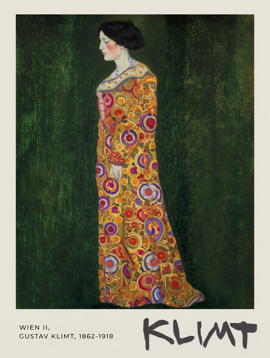Gustav Klimt – 4 Elegant Golden Wall Art Prints | Classic Gallery Wall Décor for Living Room, Bedroom & Office