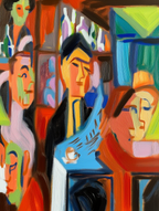 Davoser Café – Ernst Ludwig Kirchner Poster | Expressionist Interior & Social Scene Art Print - Hakyarts