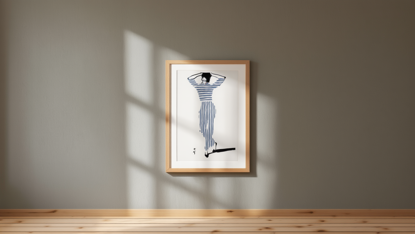 Vintage Fashion Illustration Poster – Sketches by René Gruau