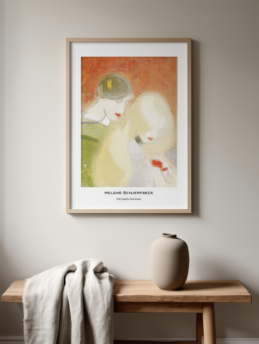 Helene Schjerfbeck - The Family Heirloom Poster