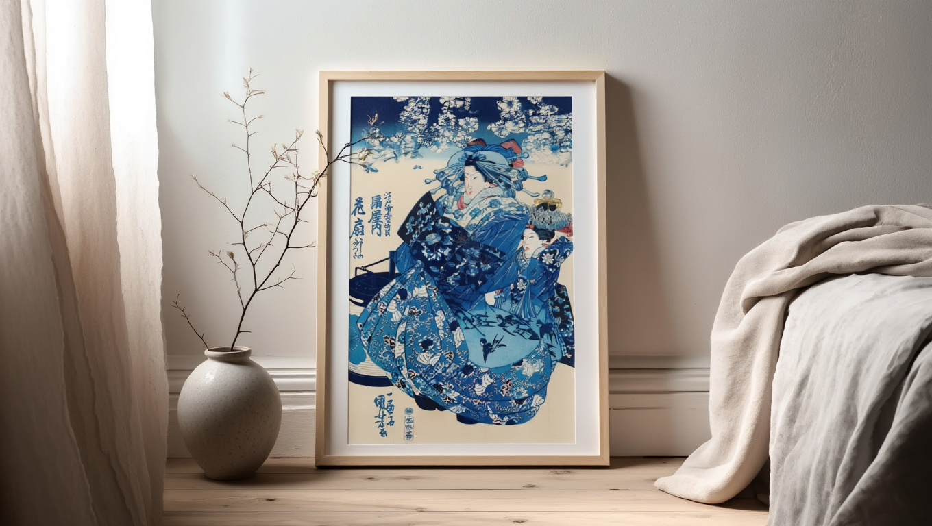 Utagawa Kuniyoshi – Ogiya uchi Hanaogi | Japanese Ukiyo-e Art Print