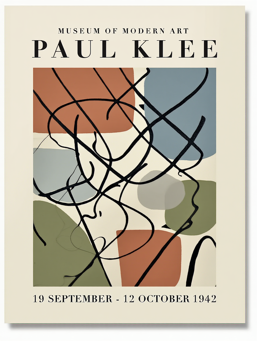 Paul Klee Modern Abstract Wall Art – Minimalist Colorful Canvas Prints, Mix & Match 9 Designs, Home & Bedroom Decor