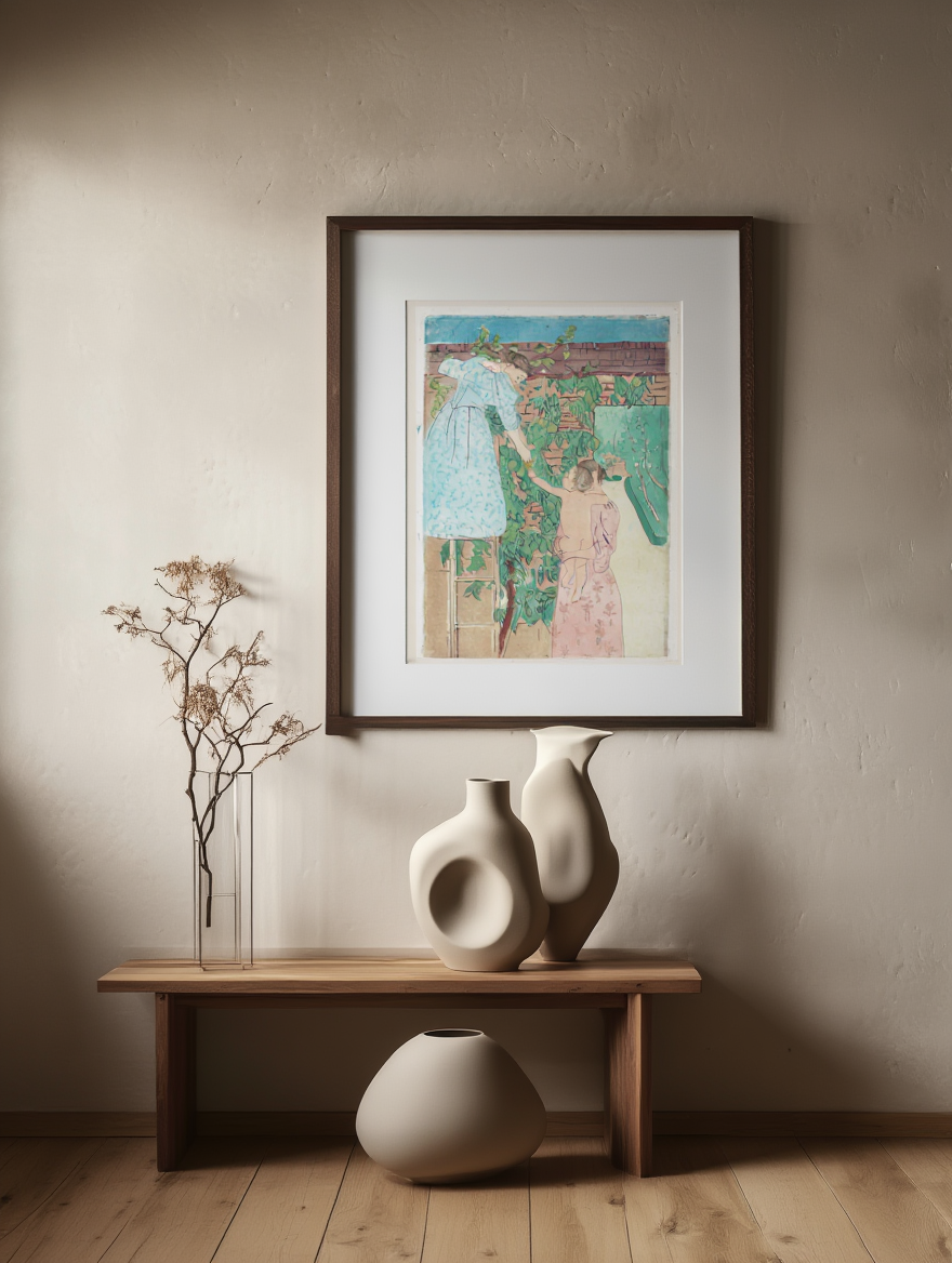 Mary Cassatt – Gathering Fruit – Iconic Impressionist Art Print