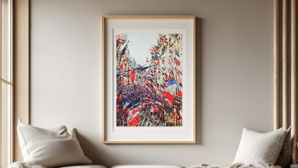 Claude Monet – Rue Saint Denis, fête du 30 juin 1878 | Vibrant Impressionist Street Scene Art Print