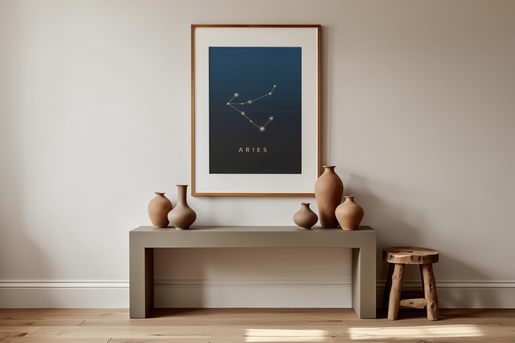Star Sign Aries Poster | Zodiac Wall Art Print