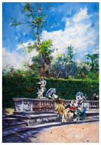 Les Dômes (Versailles) by Giovanni Boldini – 19th-Century Impressionist Figurative & Landscape Art Print - Hakyarts