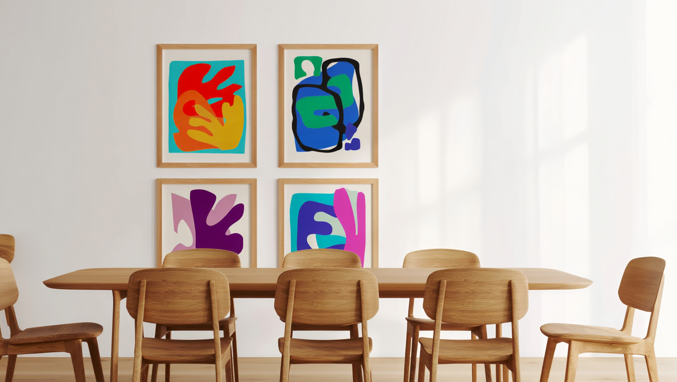 Matisse Moments – Set of 4 Colorful Abstract Prints