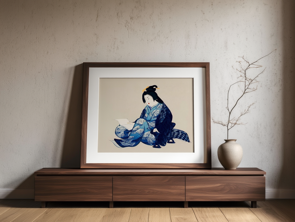 Kamisaka Sekka  - Reading lady from Momoyogusa