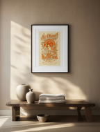 Golden Woman Art Nouveau Print – Elegant Decorative Poster  Wall Art