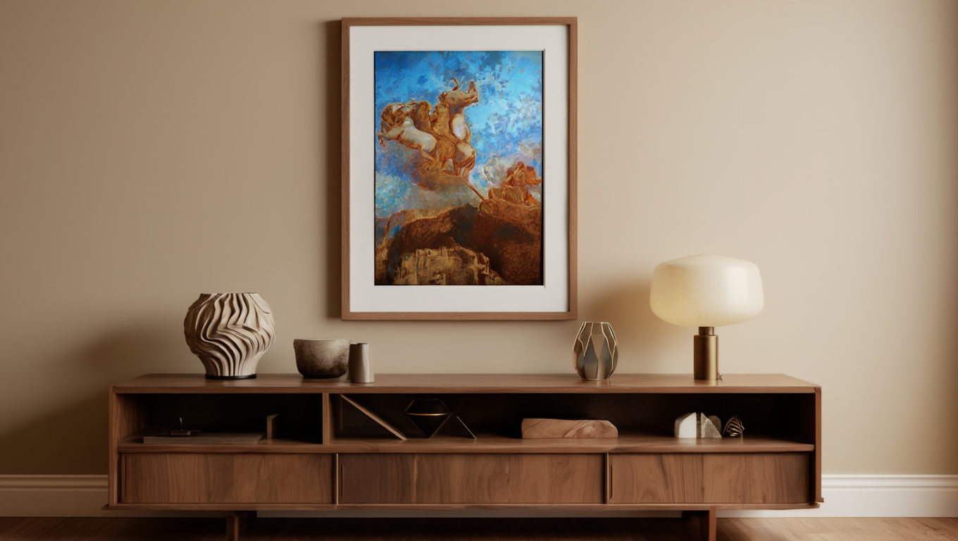 The Chariot of Apollo by Odilon Redon – Surreal Figurative Art Print