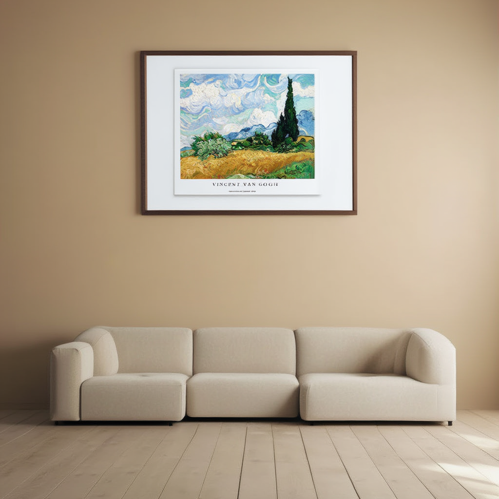 Vincent Van Gogh - Wheat Field with Cypresses Poster