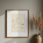 Dove of Peace by Pablo Picasso – Vintage Spanish Peace Symbol Art Print - Hakyarts