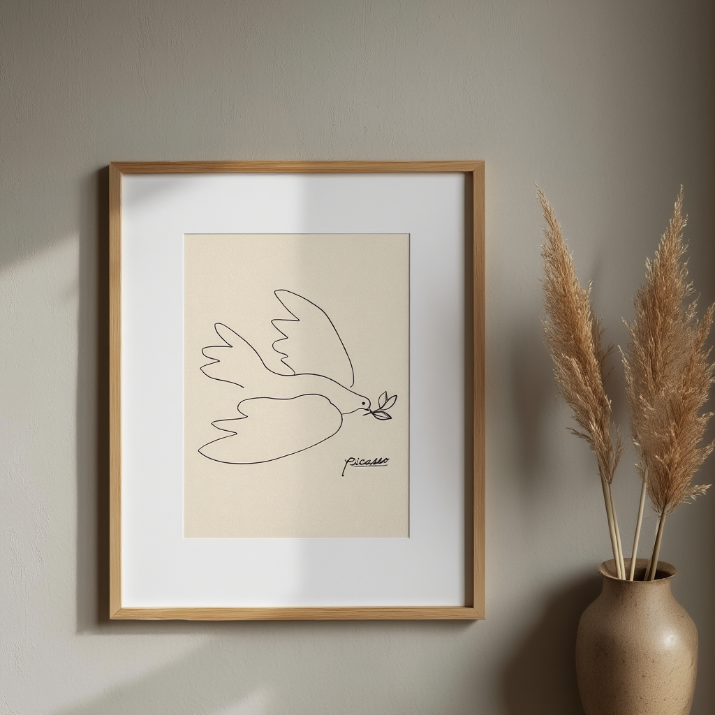 Dove of Peace by Pablo Picasso – Vintage Spanish Peace Symbol Art Print