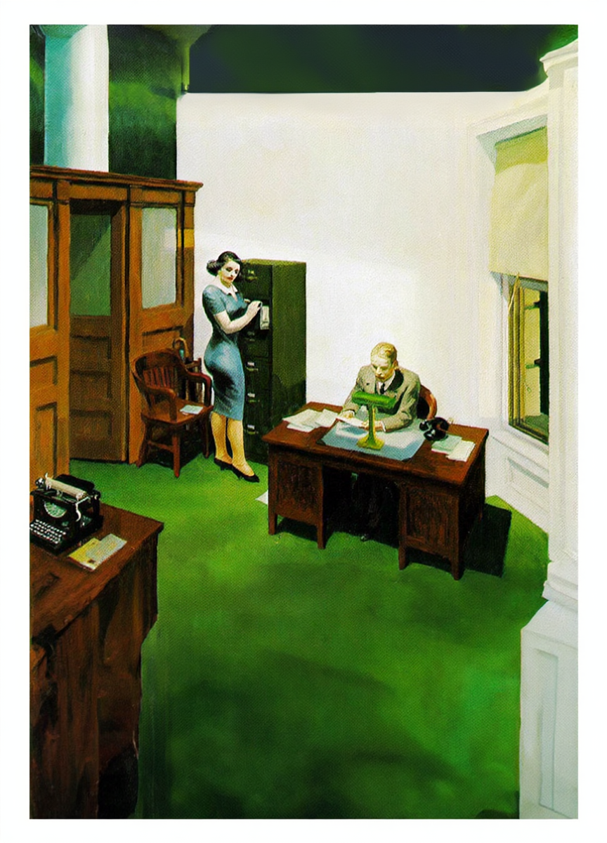 Edward Hopper – Office at Night Art Print