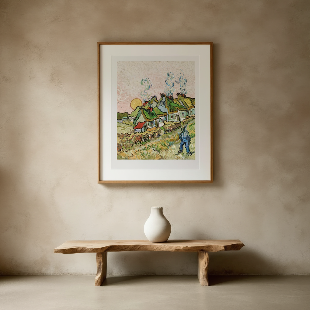 Houses and Figure – Vincent van Gogh Art Print | Early Dutch Period Wall Art