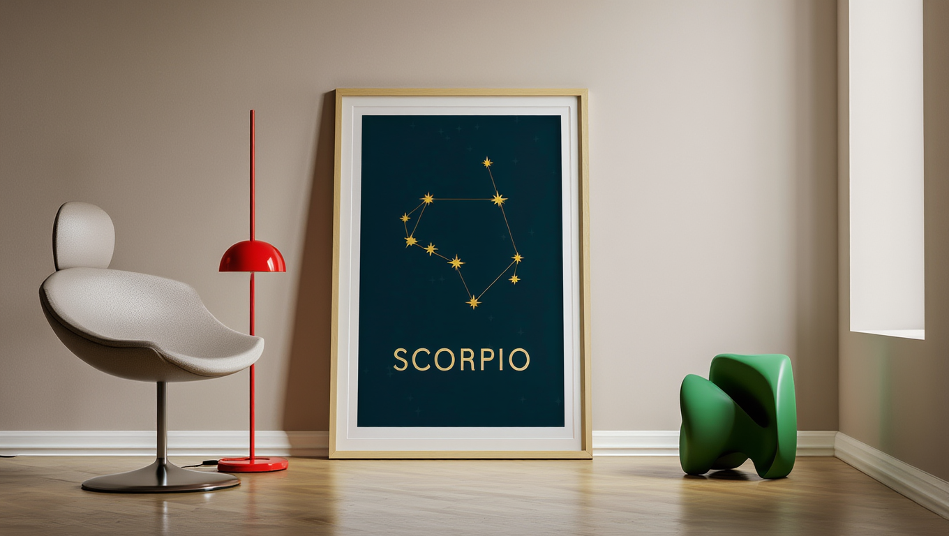 Star Sign Scorpio Poster | Zodiac Wall Art Print