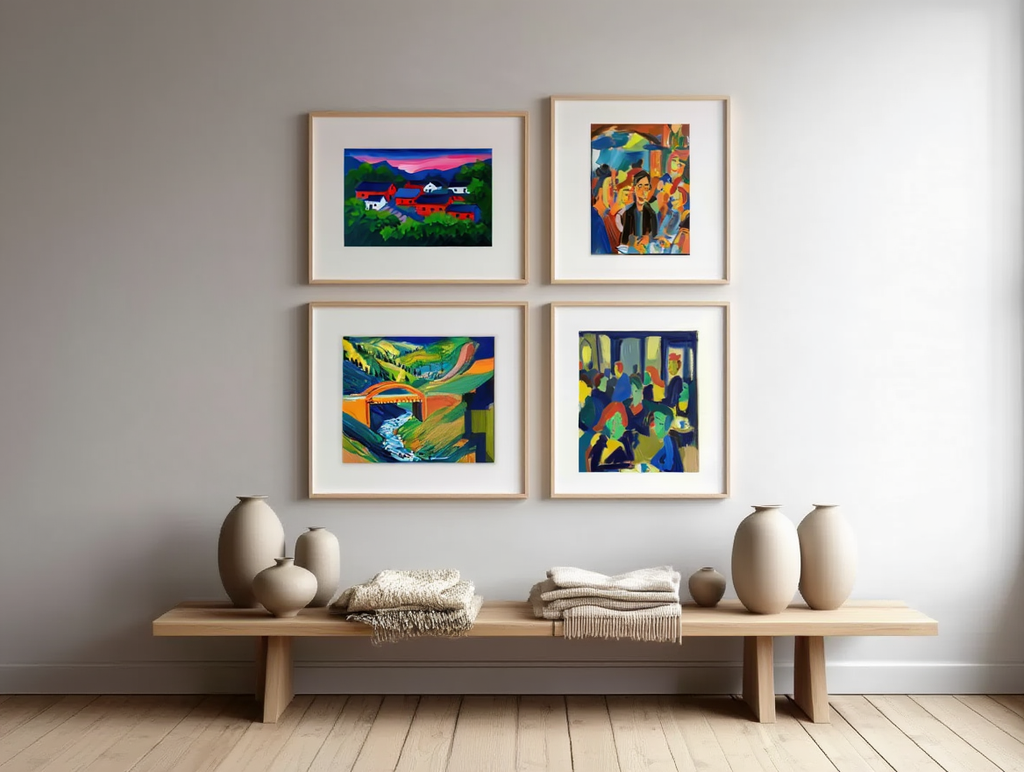 Kirchner Mix and Match 4 Prints — Expressionist Still-Life Quartet