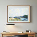 The Banks of the Oise – Alfred Sisley Poster | Impressionist River Landscape Art Print - Hakyarts