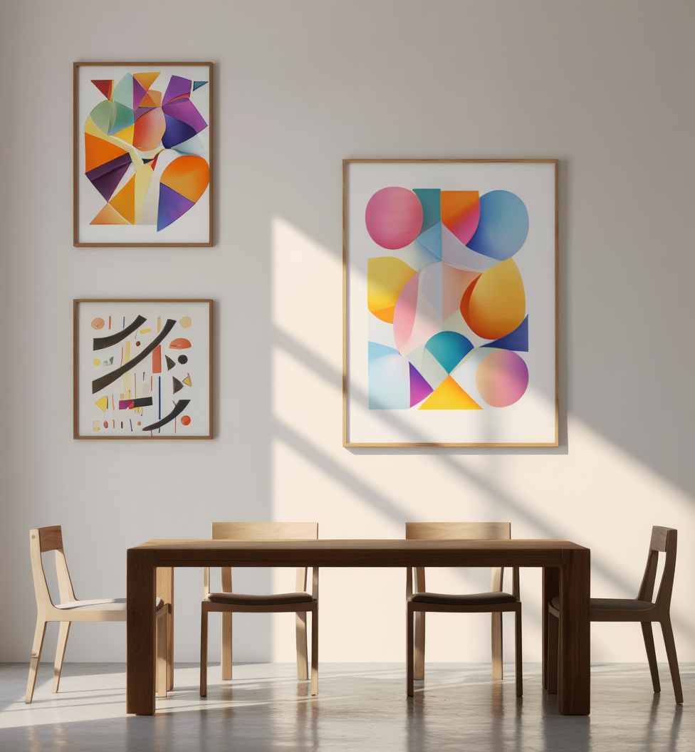 Klee & Kandinsky Wall Art – Dining Room Set of 3